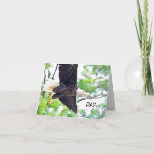 ハゲ・イーグルをフィーチャーした父の日のカード カード (正面)
