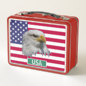 ハゲ・イーグル米国国旗 メタルランチボックス (裏面)