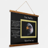 ハゲ・イーグル頭のアメリカ国旗 吊り下げ型タペストリー (傾斜あり)