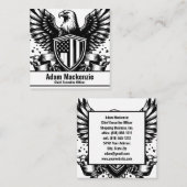 ハゲ・イーグル・アメリカ国旗の愛国的な名刺 スクエア名刺 (正面/裏面)