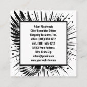 ハゲ・イーグル・アメリカ国旗の愛国的な名刺 スクエア名刺 (裏面)