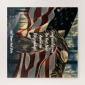 ハゲ・イーグル・アメリカ国旗の新市民権 ジグソーパズル (横)