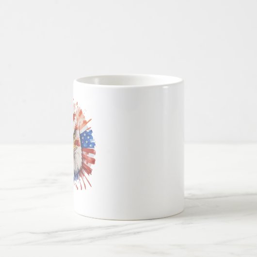 ハゲ・イーグル・アメリカ国旗 コーヒーマグカップ (中央)