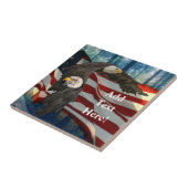 ハゲ・イーグル・アメリカ国旗 タイル (側面)