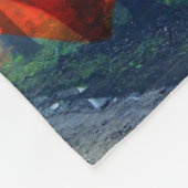 ハゲ・イーグル・アメリカ国旗 フリースブランケット (角)