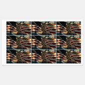 ハゲ・イーグル・アメリカ国旗 ラベル (シート)