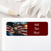 ハゲ・イーグル・アメリカ国旗 ラベル (インサイチュ)