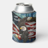 ハゲ・イーグル・アメリカ国旗 缶クーラー (缶裏面)