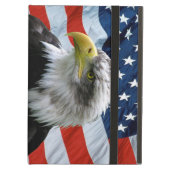 ハゲ・イーグル・アメリカ国旗 iPad AIRケース (正面(閉時))