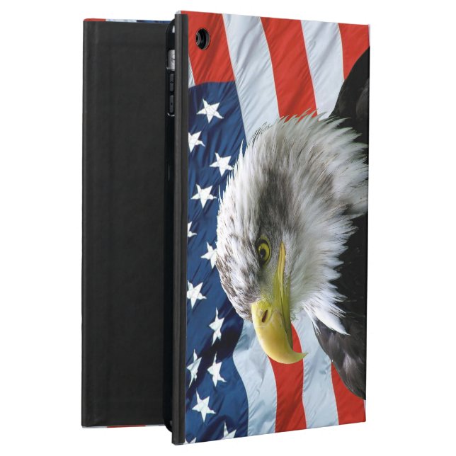 ハゲ・イーグル・アメリカ国旗 iPad AIRケース (裏面)