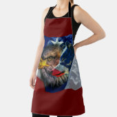 ハゲ・イーグル・ウルフ・アメリカ国旗 エプロン (インサイチュ)