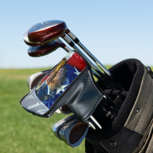 ハゲ・イーグル・ウルフ・アメリカ国旗 ゴルフヘッドカバー (インサイチュ)