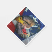 ハゲ・イーグル・ウルフ・アメリカ国旗 スタンダードランチョンナプキン (角)