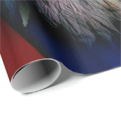 ハゲ・イーグル・ウルフ・アメリカ国旗 ラッピングペーパー (ロールコーナー)