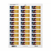 ハゲ・イーグル・ウルフ・アメリカ国旗 ラベル (フルシート)