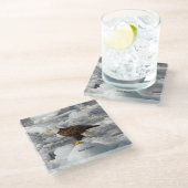 ハゲ・イーグル・ガラス・コースター ガラスコースター (アングル)