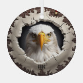ハゲ・イーグル・クリスマス ガラスオーナメント (裏面)