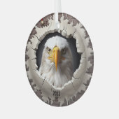 ハゲ・イーグル・クリスマス ガラスオーナメント (正面左)