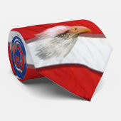 ハゲ・イーグル・スピリット&米国国旗の愛国的ファッション・タイ ネクタイ (ロール)