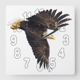 ハゲ・イーグル・ダイブ スクエア壁時計