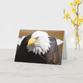 ハゲ・イーグル・ノーテカードの空白の閉鎖 カード (黄色い花)