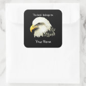 ハゲ・イーグル・バードこの本は蔵書票 スクエアシール (バッグ)