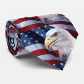 ハゲ・イーグル・ヘッドアメリカ国旗の7月4日 ネクタイ (ロール)