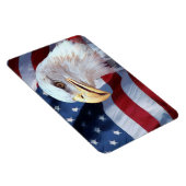 ハゲ・イーグル・ヘッドアメリカ国旗の7月4日 マグネット (右側)