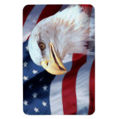 ハゲ・イーグル・ヘッドアメリカ国旗の7月4日 マグネット (縦)