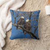 ハゲ・イーグル・ペア クッション (ブランケット)