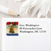 ハゲ・イーグル・リバティ・ベル愛国的ヴィンテージ・アート ラベル (インサイチュ)