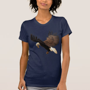 ハゲ・イーグル・ワイルドライフフォトグラフィー・バードラバーデザイン Tシャツ
