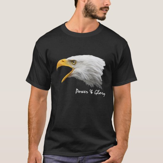 ハゲ・イーグル。力と栄光 Tシャツ (正面)