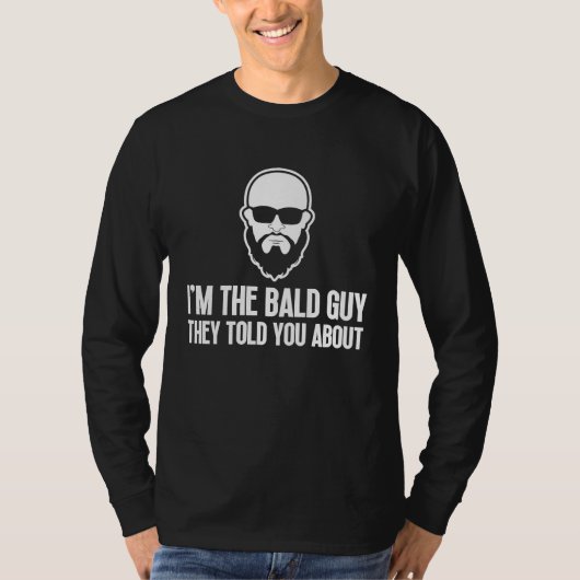 ハゲ ハゲ散らかした おじさん 髪の毛 抜け毛 禿げ Tシャツ (正面)