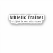 ハサミで認定された走アスレットトレーナー シール (正面)