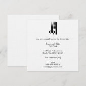 ハサミとくし 招待状 (正面/裏面)