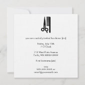 ハサミとくし 招待状 (正面)