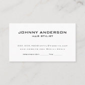 ハサミとヘアピン |金色の髪 予約カード (裏面)