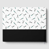 ハサミと櫛のパターンのヘアサロン ゲストブック (裏面)