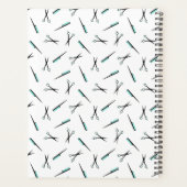 ハサミと櫛のパターン美容師 プランナー手帳 (裏面)