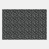 ハサミと櫛の美容師パターン ラッピングペーパーシート (正面2)