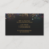 ハサミと蝶 – 金ゴールドとカラー（ばちゃばちゃ）跳ねる 名刺 (裏面)