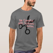 ハサミに注意 Tシャツ (正面)
