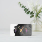 ハサミのヘアピン |水彩ブラック 予約カード (スタンド正面)