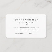 ハサミのヘアピン |水彩ブラック 予約カード (裏面)