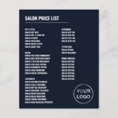 ハサミのロゴ、ヘアスタイリスト、ヘアサロン広告 チラシ (裏面)