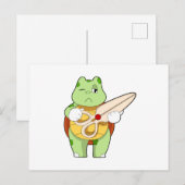 ハサミを持った美容師として働くカメ ポストカード (正面/裏面)