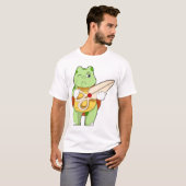 ハサミを持つ美容師のカメ Tシャツ (正面フル)