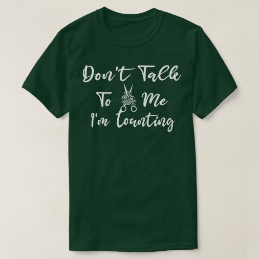 ハサミを数える私と話さないでバラ Tシャツ (デザイン正面)