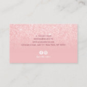 ハサミエレガントバラ金ゴールドグリッター 名刺 (裏面)